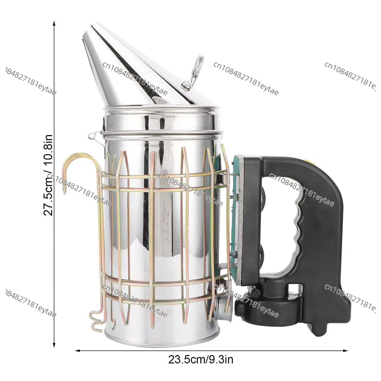 Bee Smoker Tool - Paslanmaz Çelik Elektrikli Arı Dumanlayıcısı, Siyah