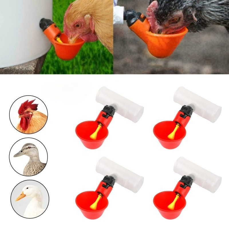 Chicken Nipple Drinker - 4 Adet Otomatik Tavuk Bıldırcın Suluk