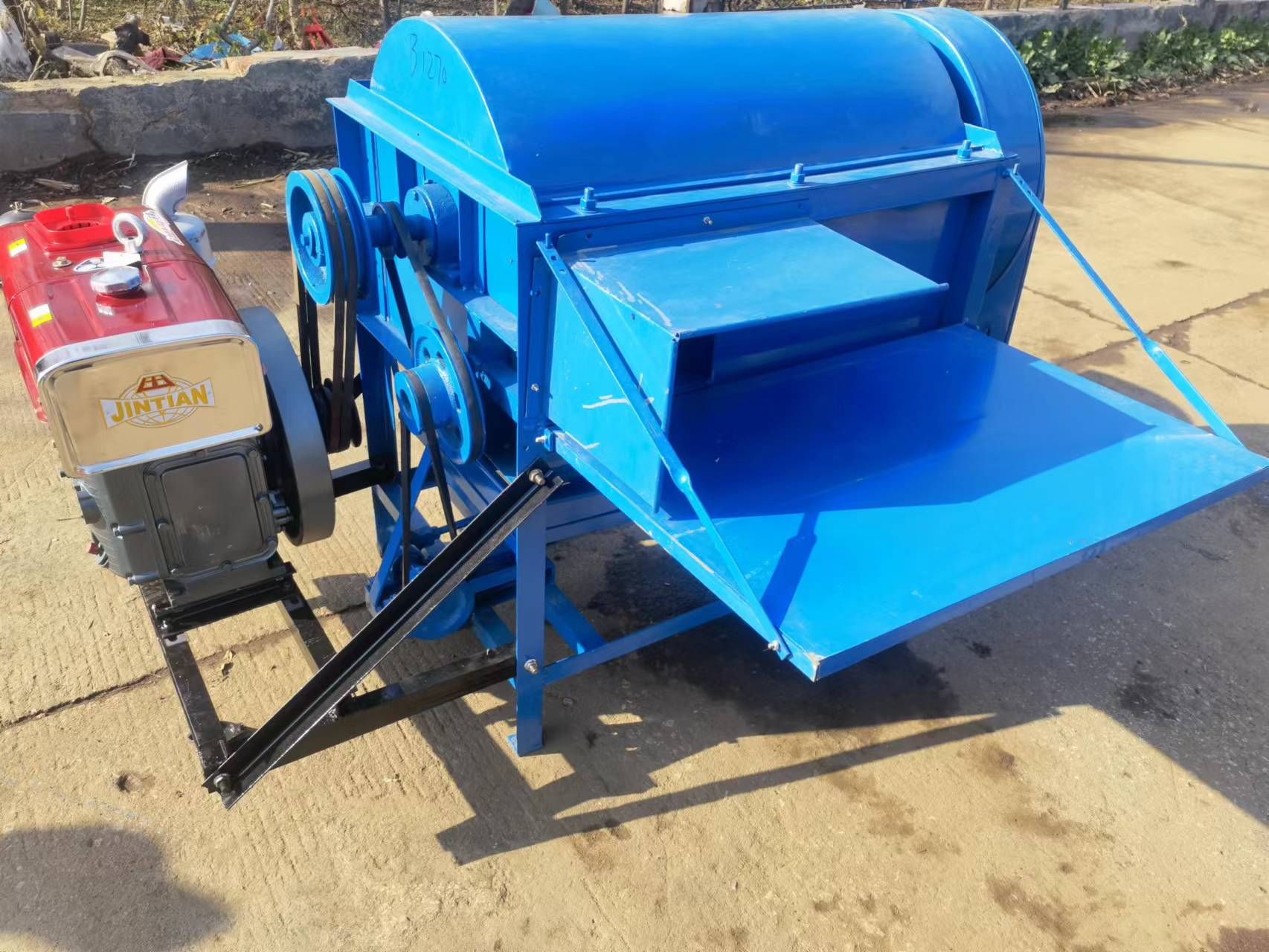 Rice Thresher Machine - Tekerlekli Mobil Dizel Motorlu Çok Fonksiyonlu