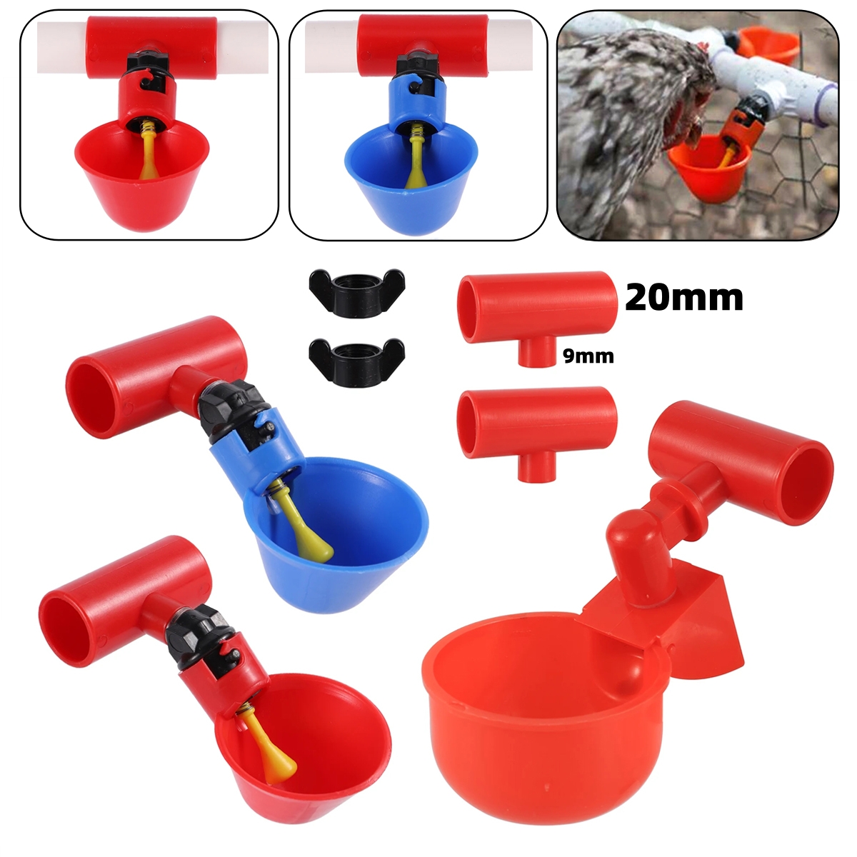 9mm Konu Arayüzü Otomatik Küme - Chicken Nipple Drinker incelemesi ve fiyatı