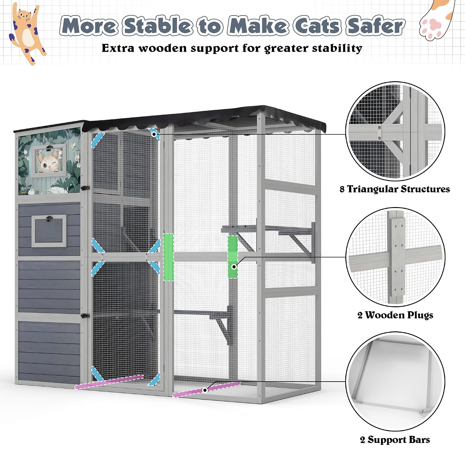 Büyük Ahşap Dış Mekan Kedi Muh - Farming Zone incelemesi ve fiyatı